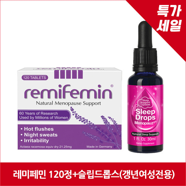 [특가] 레미페민 120정+슬립드롭스(갱년여성전용)