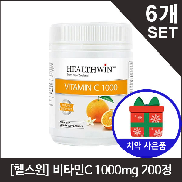 [헬스윈] 비타민C 1000mg 200정 x6