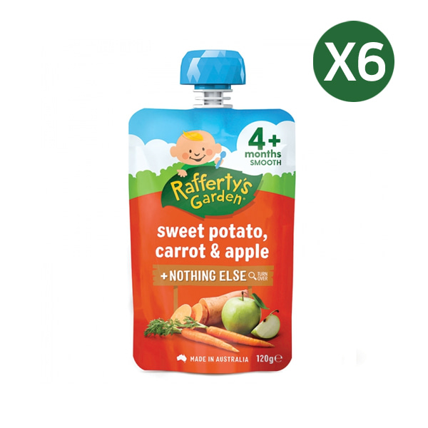 래퍼티스가든 고구마 당근 사과 퓨레 120g(4개월) X6팩