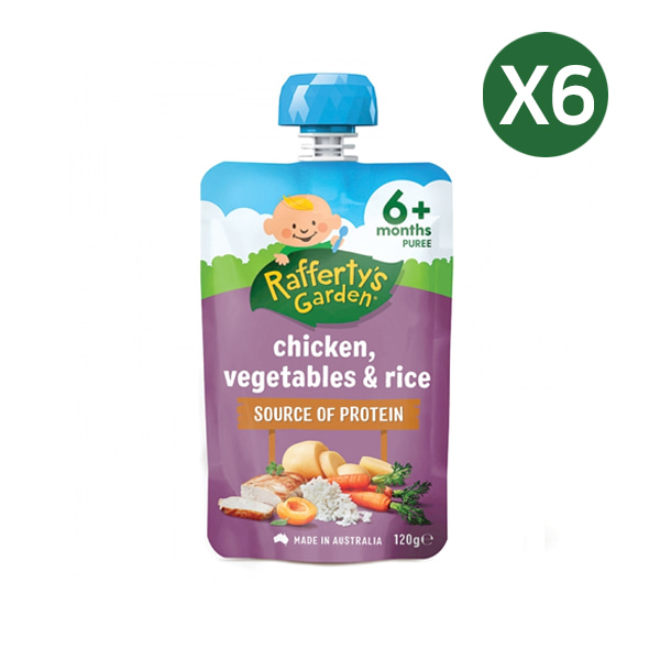 래퍼티스가든 치킨 야채 쌀 120g(6개월) X6팩