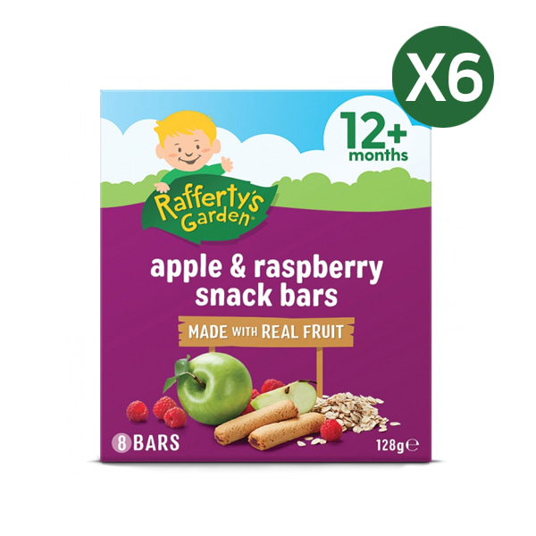 래퍼티스가든 아기과자 사과 라즈베리 스낵바 128g(12개월) X6팩